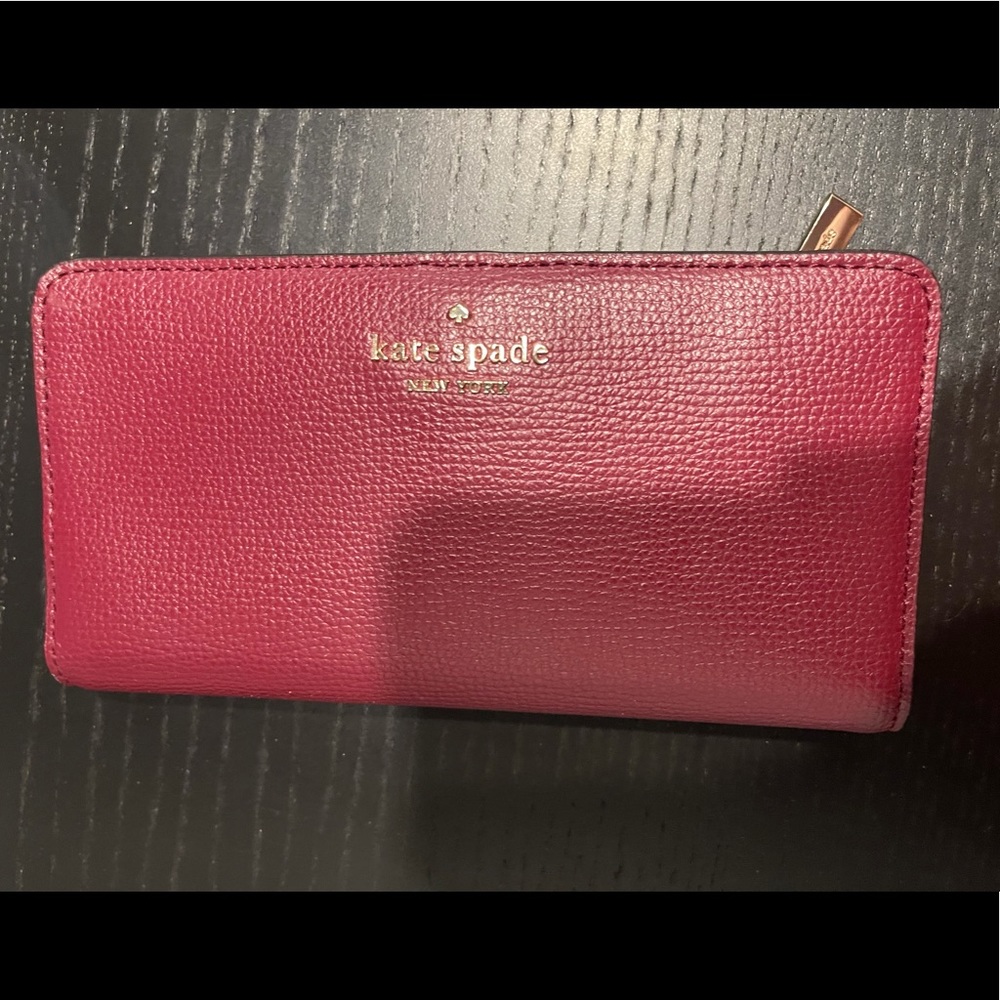 Kate Spade bifold wallet merlot color berry